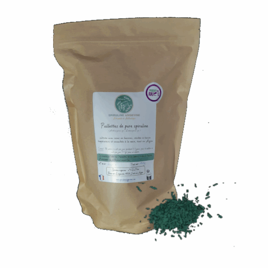 Spiruline crue déshydratée en paillettes | 900gr